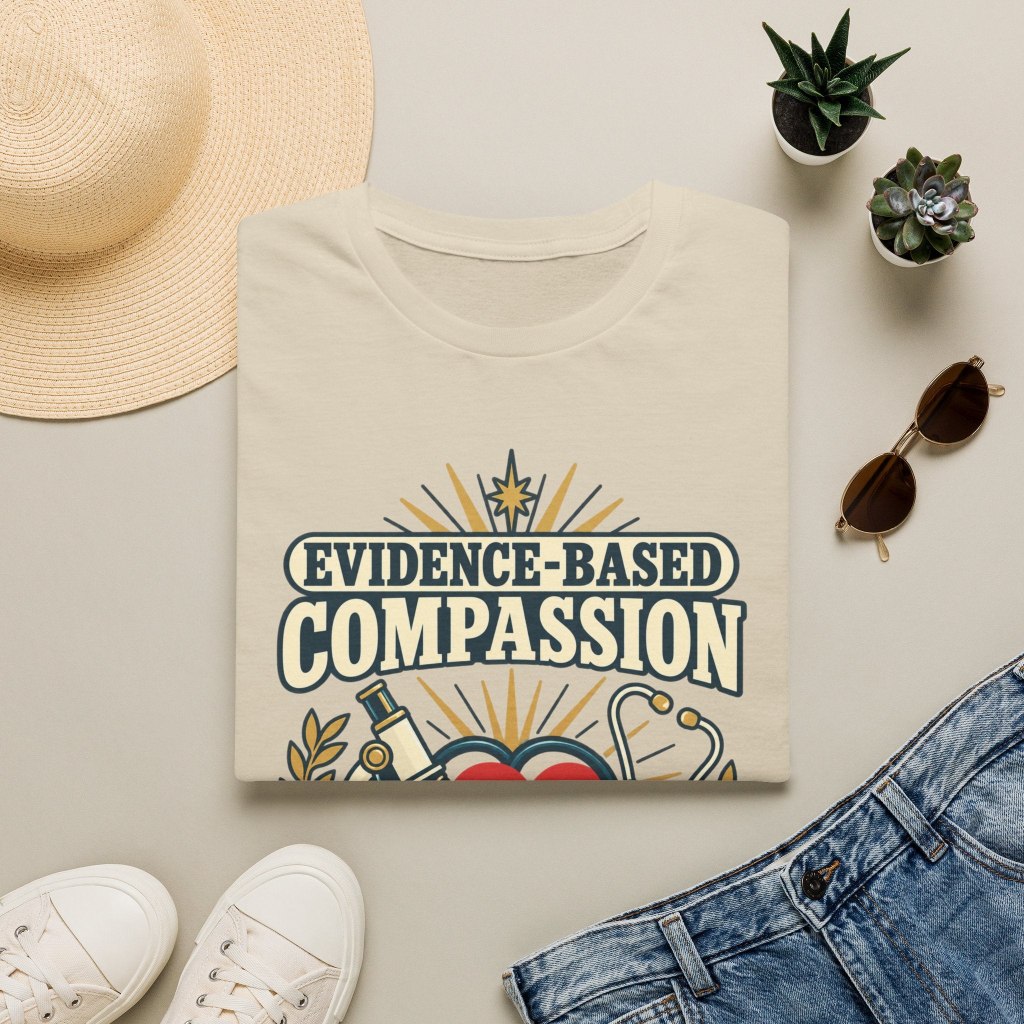 Evidence-Based Compassion Nurse T-Shirt — Healthcare Hero Medical Tee