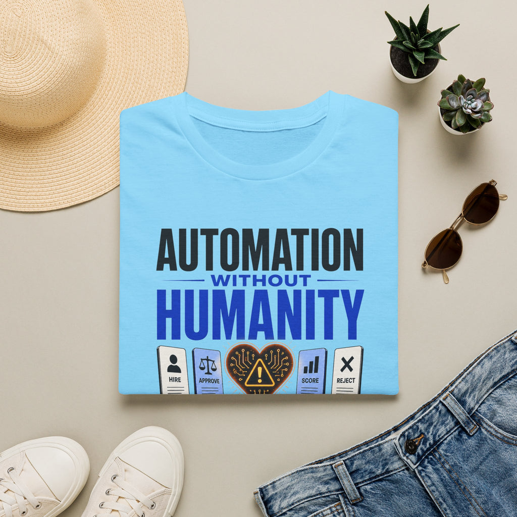Automation Without Humanity T-Shirt — “Automation Without Humanity Is Just a Faster Mistake” Graphic Tee