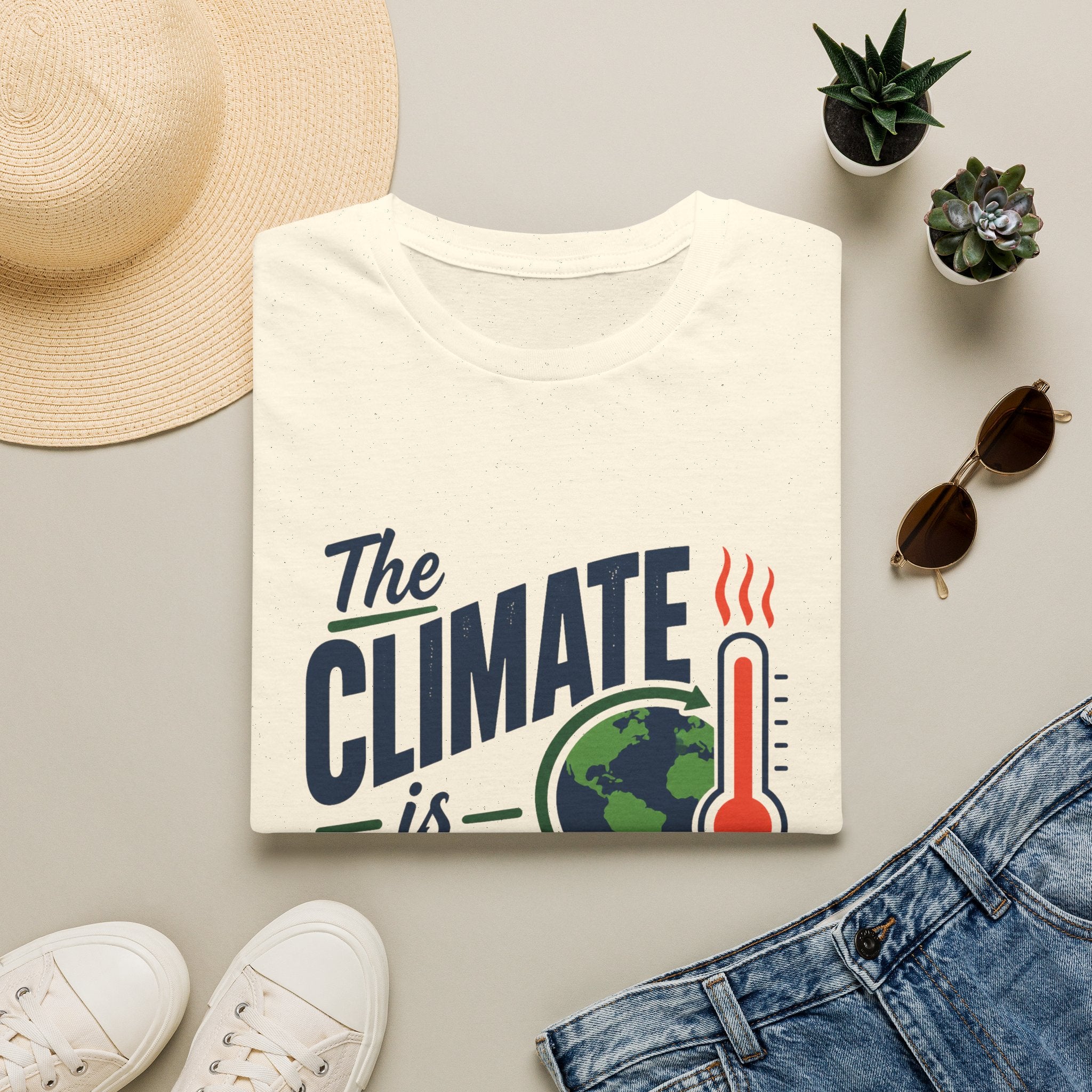 Climate Is Changing T-Shirt — "Why Aren't We" Environmental Awareness Tee