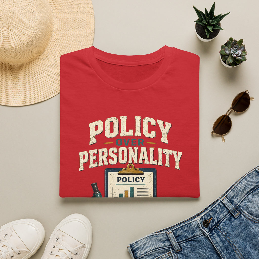 Policy Over Personality T-Shirt — "Show Me the Data" Graphic Tee for Policy Advocates