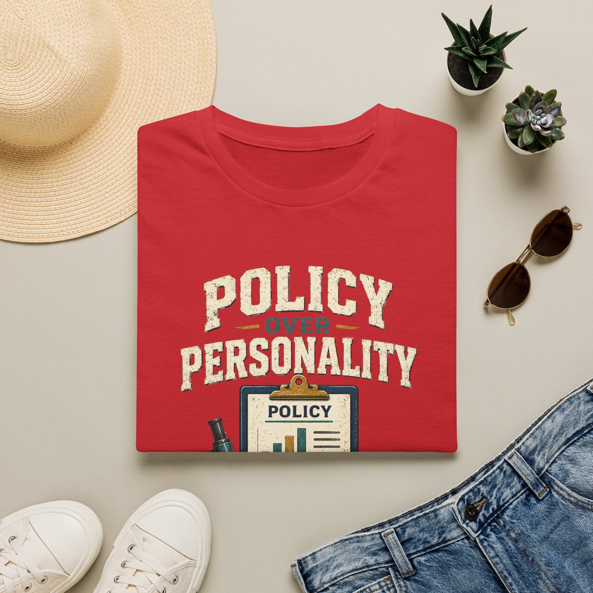 Policy Over Personality T-Shirt — "Show Me the Data" Graphic Tee for Policy Advocates