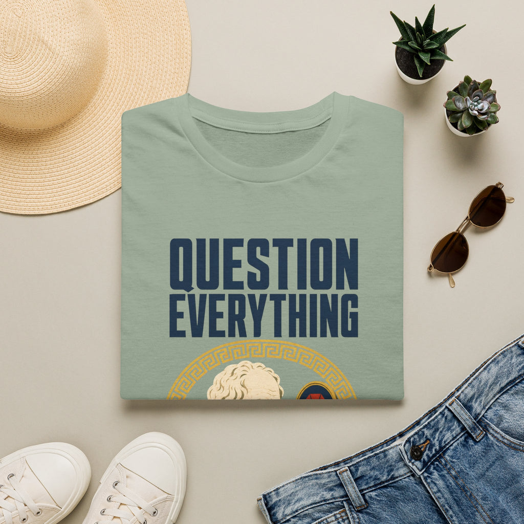 Question Everything T-Shirt — 'Question Everything, Especially Yourself' Vintage Statue Graphic Tee