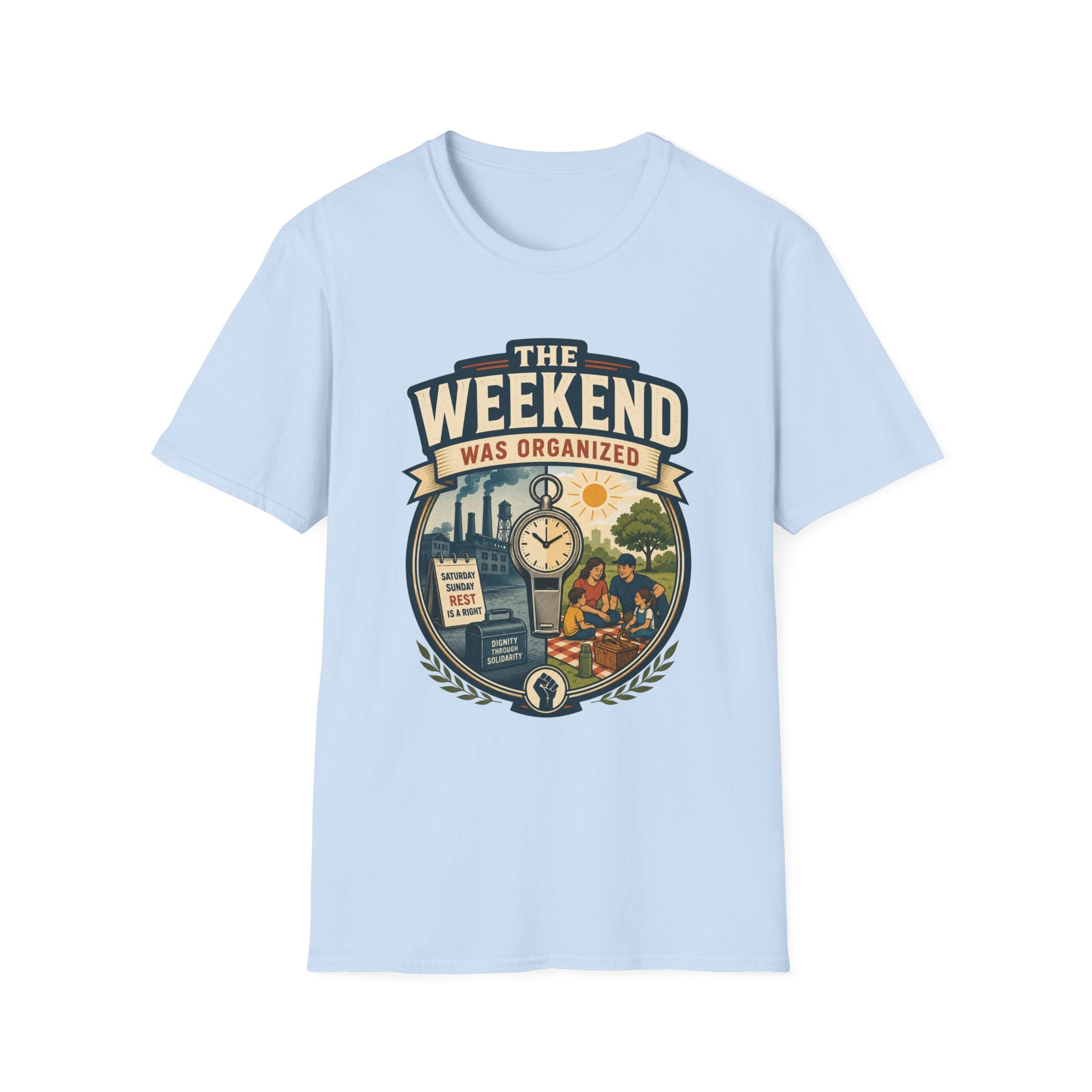"The Weekend Was Organized" Graphic Tee (Relaxed Retro Travel Vibe)