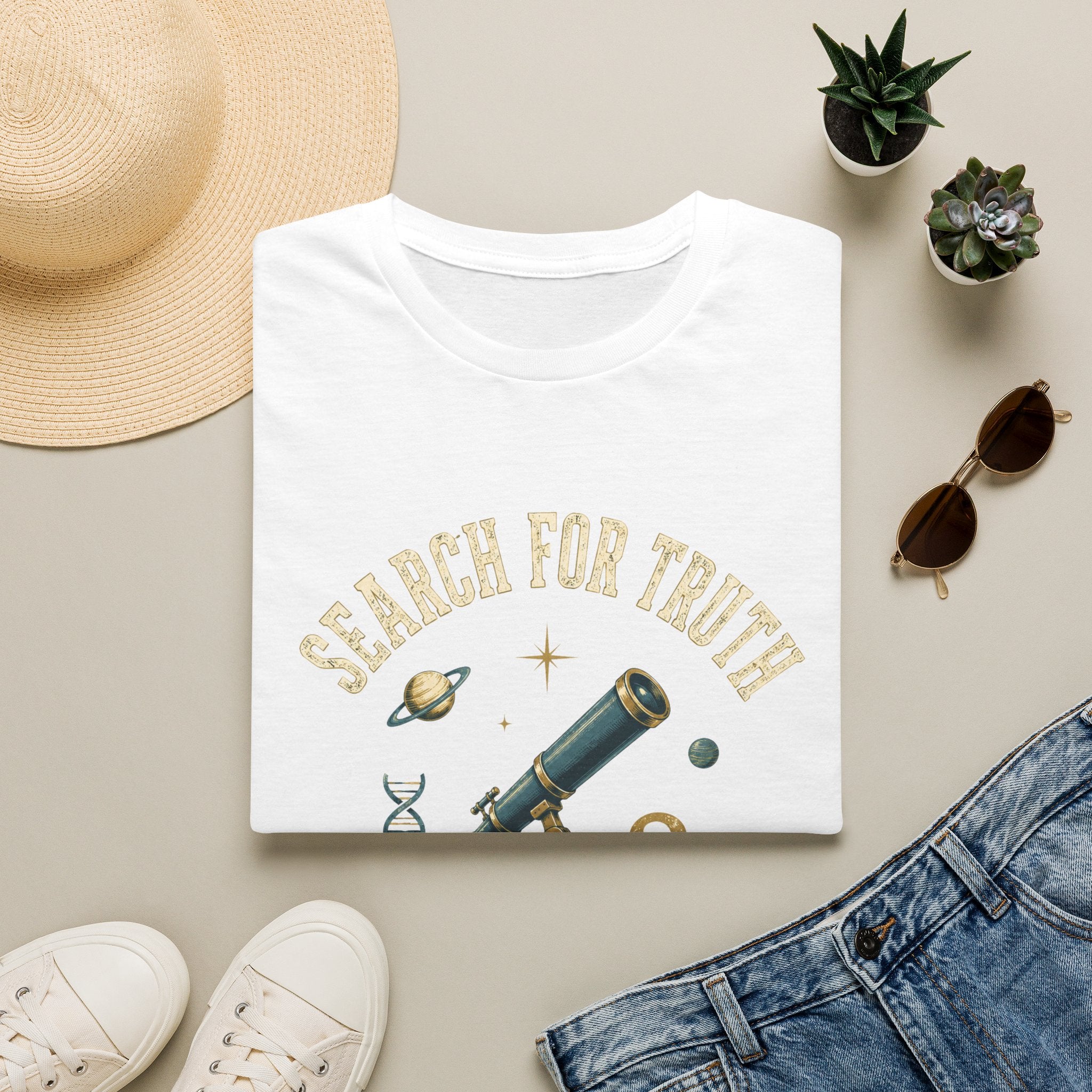 Search for Truth T-Shirt — Telescope Astronomy Graphic Tee