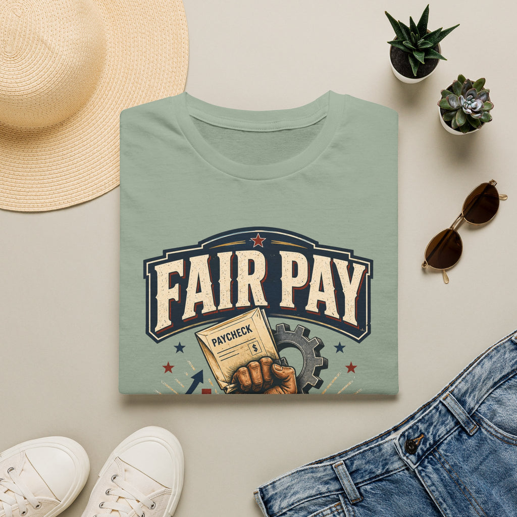 Fair Pay T-Shirt — "Fair Pay Was Never a Gift" Labor Rights Graphic Tee