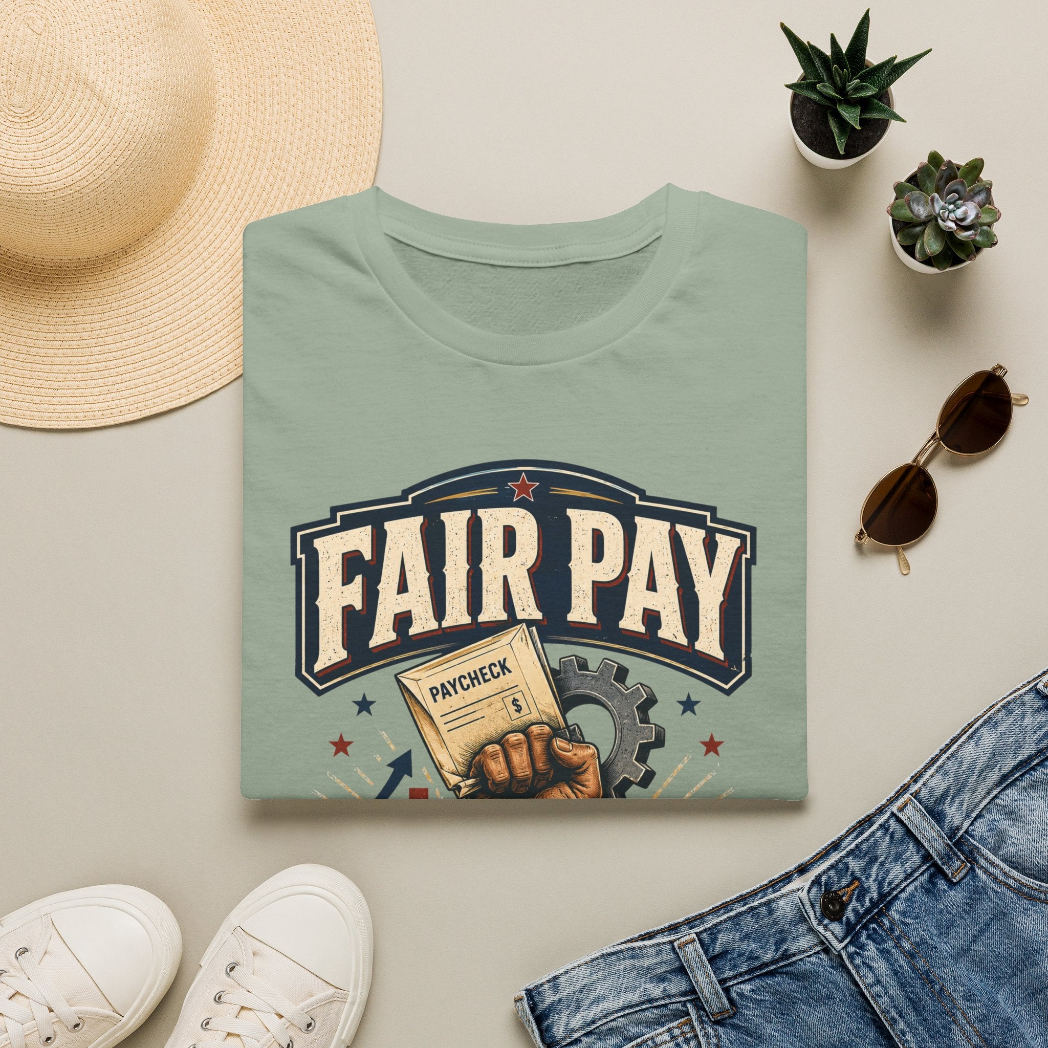 Fair Pay T-Shirt — "Fair Pay Was Never a Gift" Labor Rights Graphic Tee