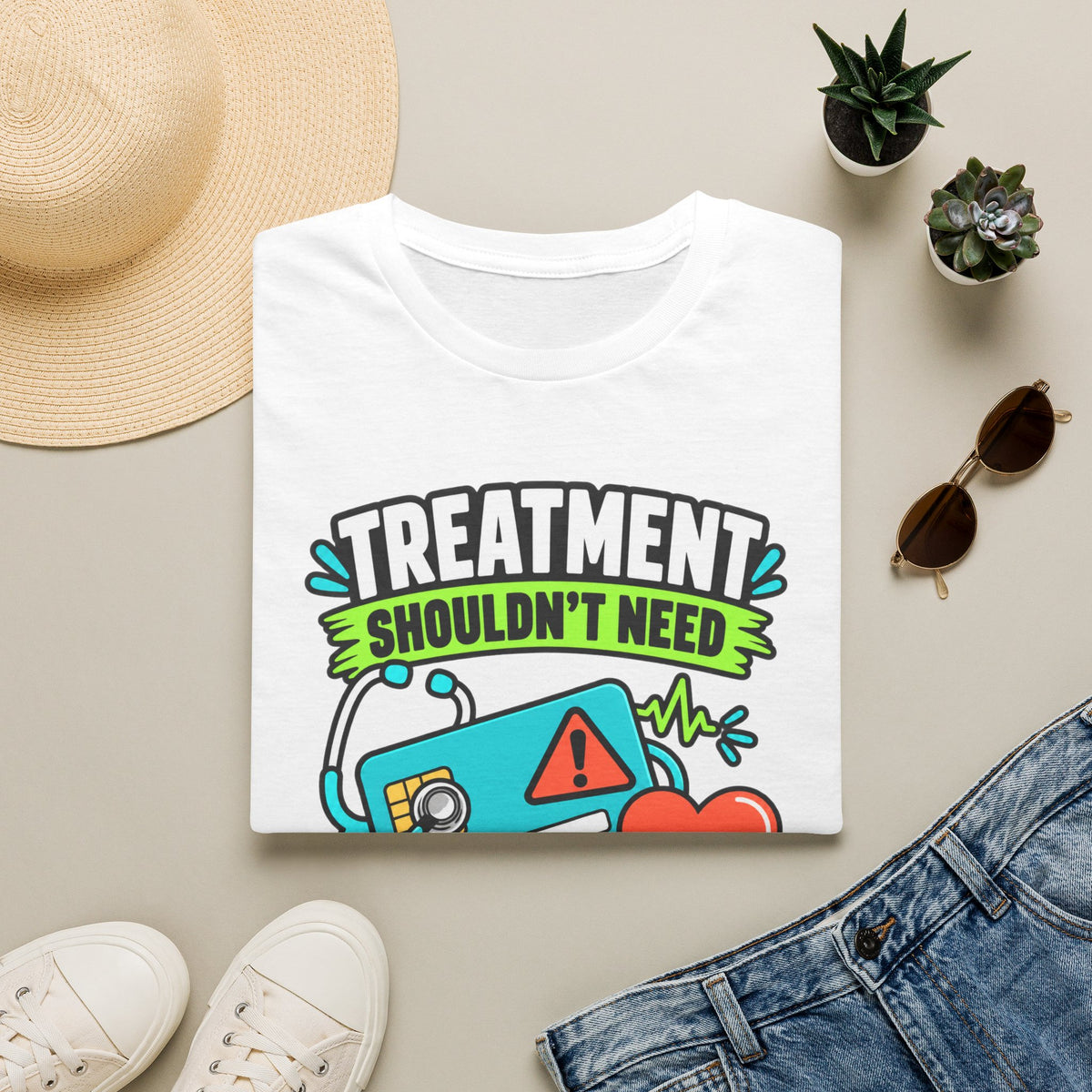 'Treatment Shouldn't Need Credit Score' Medical Justice Graphic Tee