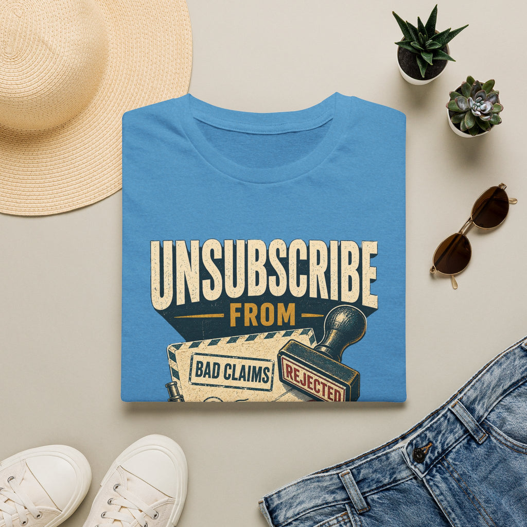 Unsubscribe From Nonsense T-Shirt — Funny Vintage Rejection Stamp Tee