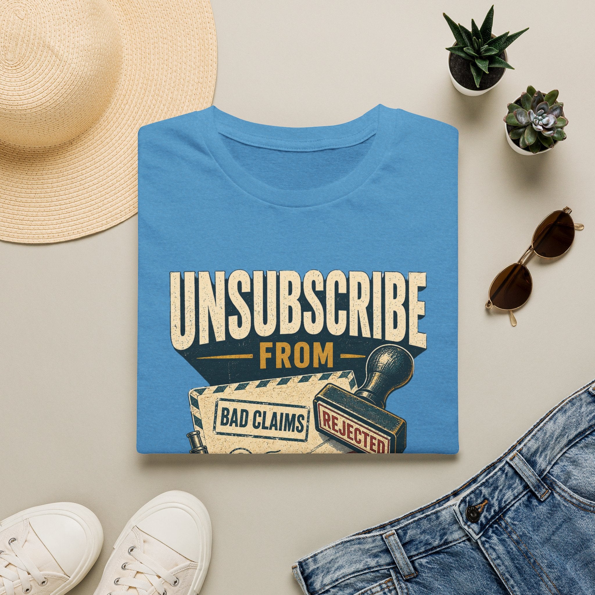 Unsubscribe From Nonsense T-Shirt — Funny Vintage Rejection Stamp Tee