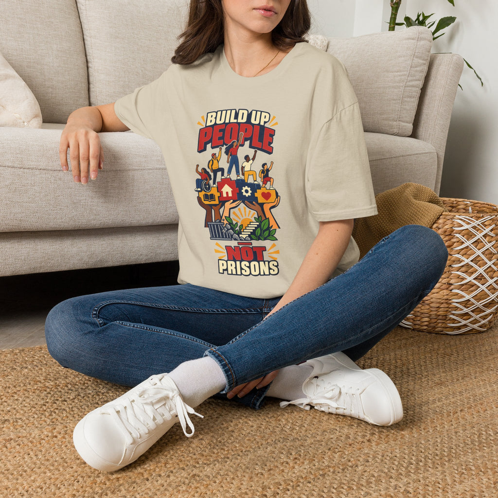 "Build Up People Not Prisons" Social Justice Graphic Tee