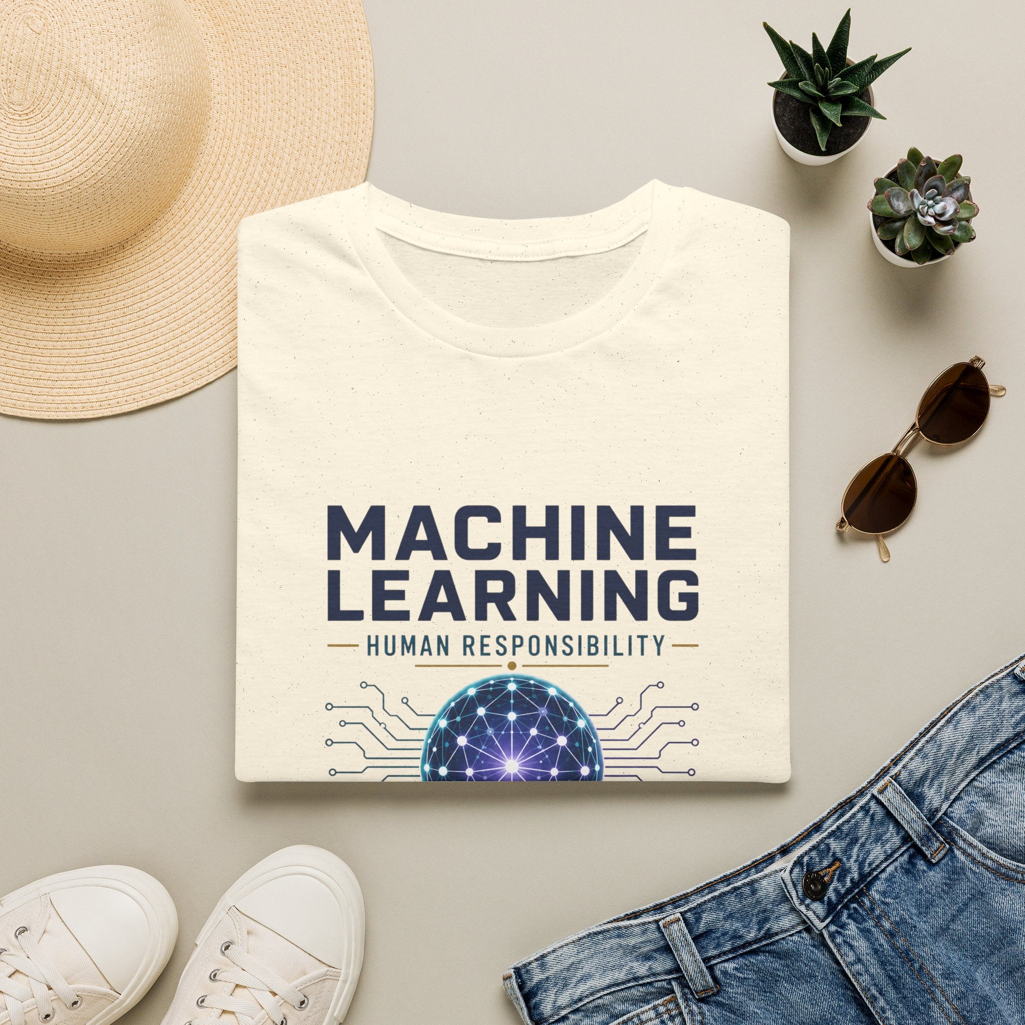 Machine Learning T-Shirt — "Human Responsibility" Tech Graphic Tee