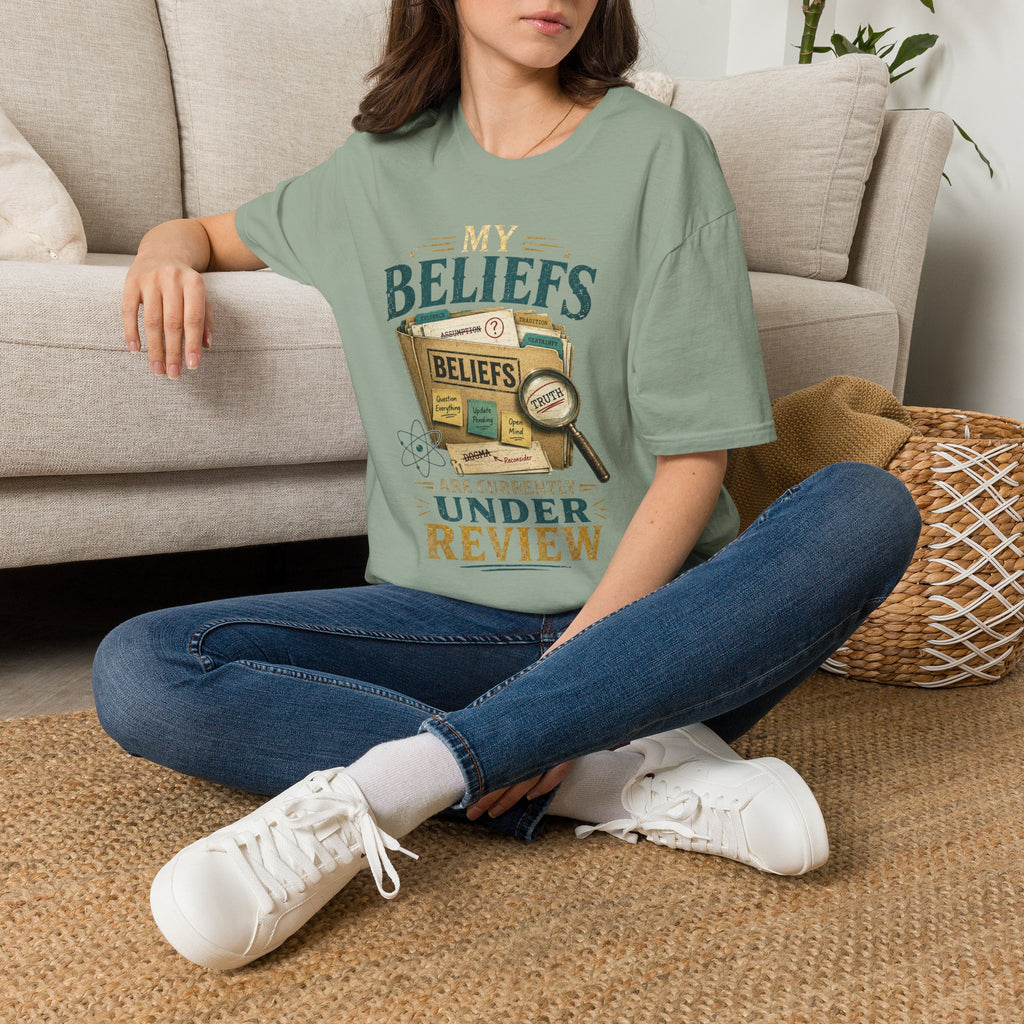 "My Beliefs Are Currently Under Review" Graphic Tee