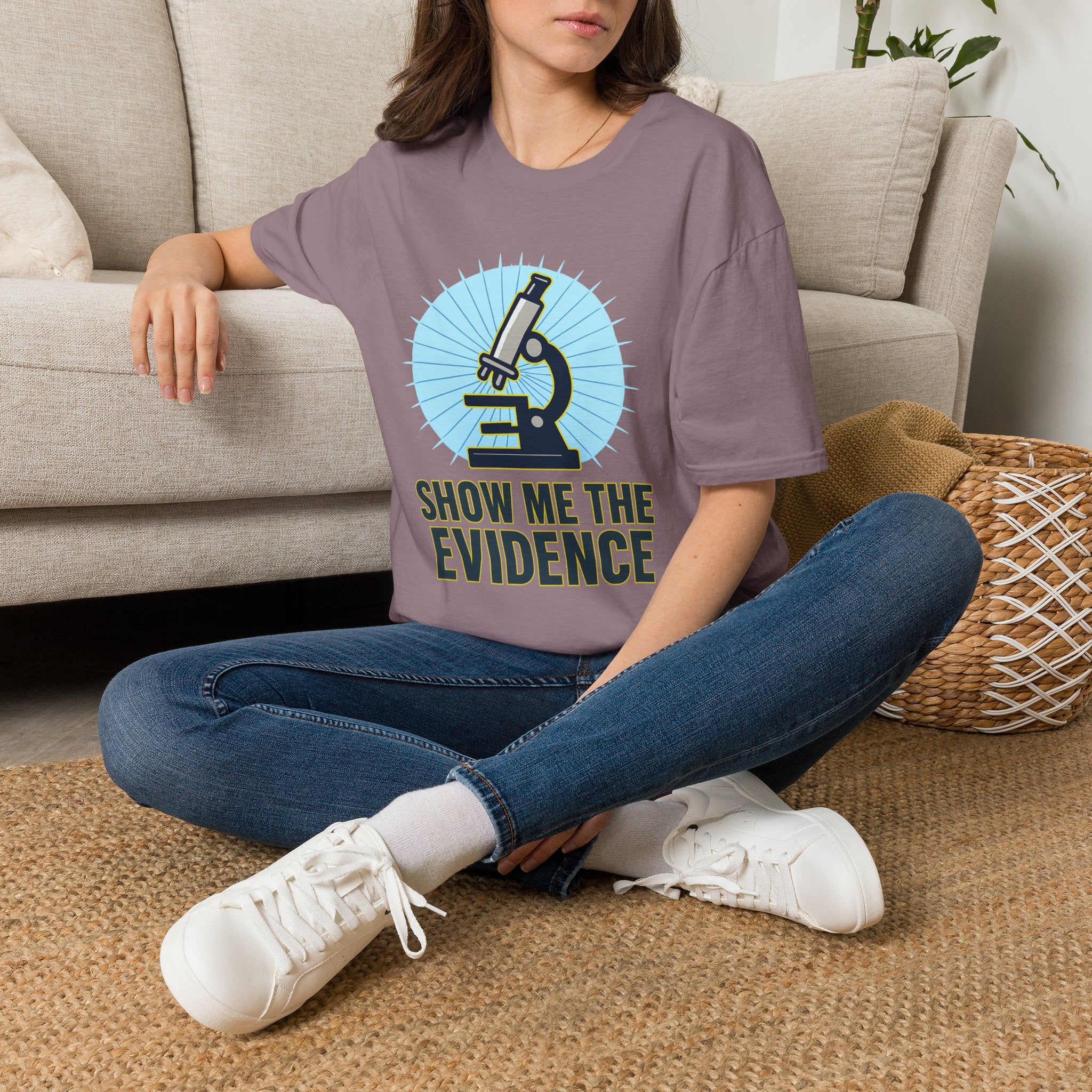 Microscope T-Shirt — "Show Me The Evidence" Science Tee for Scientists & STEM Fans
