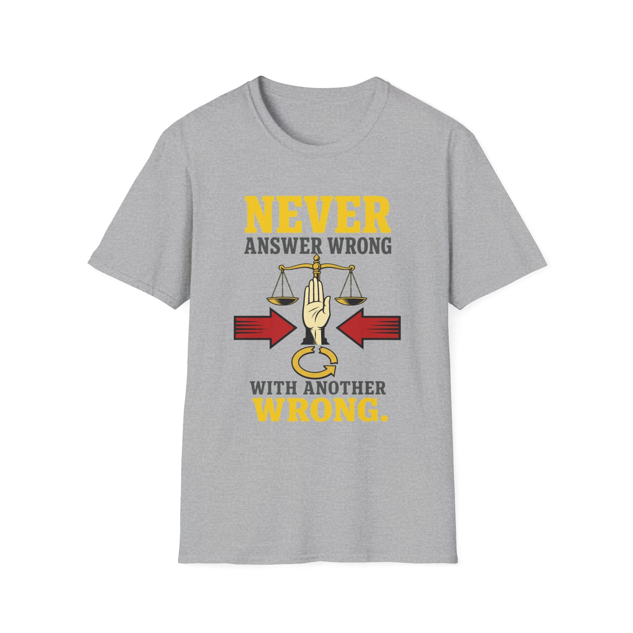 Never Answer Wrong T-Shirt — Funny Lawyer/Legal Scales Tee
