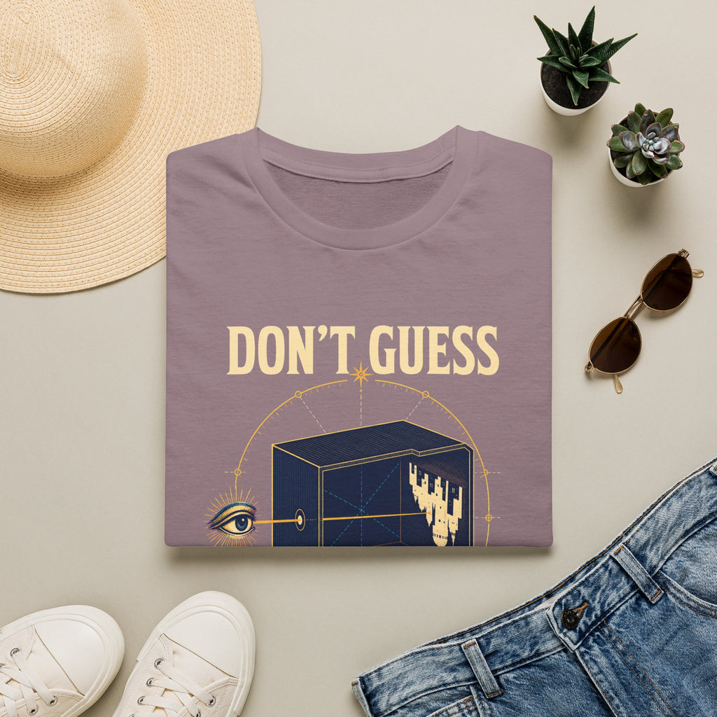 Don't Guess Box Graphic T-Shirt — 'Test the Light' Mystical Eye Tee