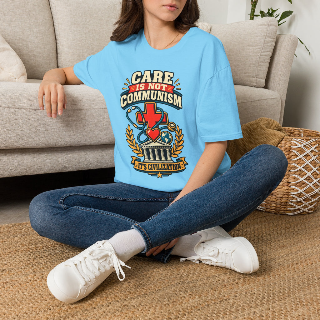 "Care Is Not Communism" Nurse/Healthcare Pride Tee